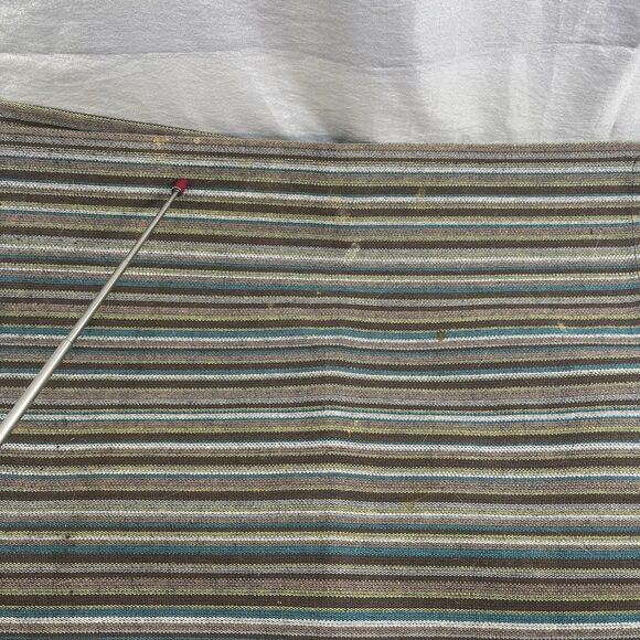 PIER 1 IMPORTS Striped 100% Cotton Beaded Table Mats/Placemats 14x 20” Set of 6 - Picture 5 of 11